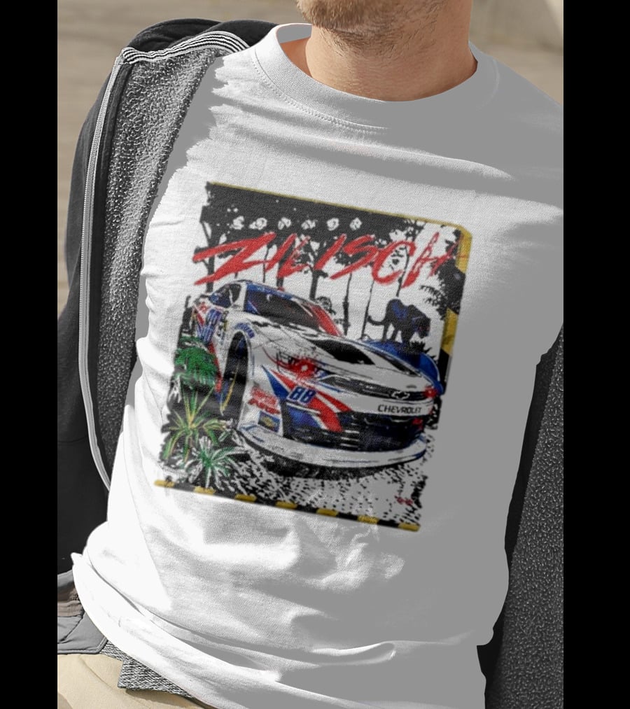 Zilisch 88 Chevrolet Racing Car Jungle Scene T-Shirt