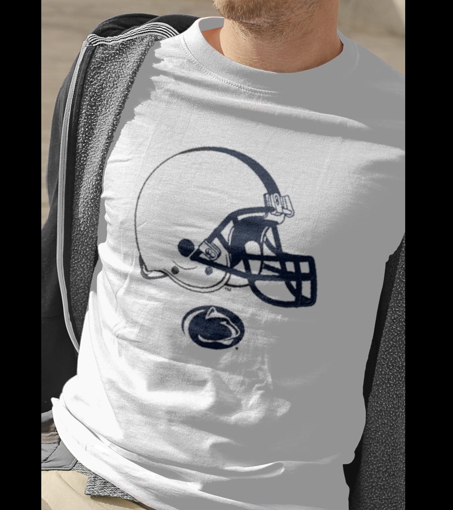 Penn State Nittany Lions Football White Helmet T-Shirt