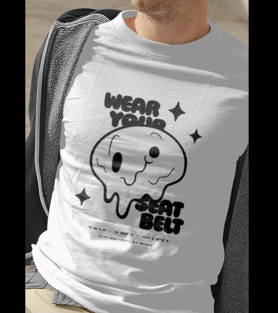 The Odd 1S Out Wear Your Seatbelt Melting Face Safety Reminder T-Shirt