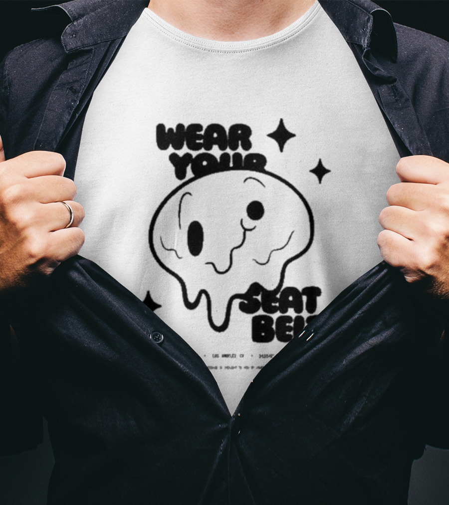 The Odd 1S Out Wear Your Seatbelt Melting Face Safety Reminder T-Shirt