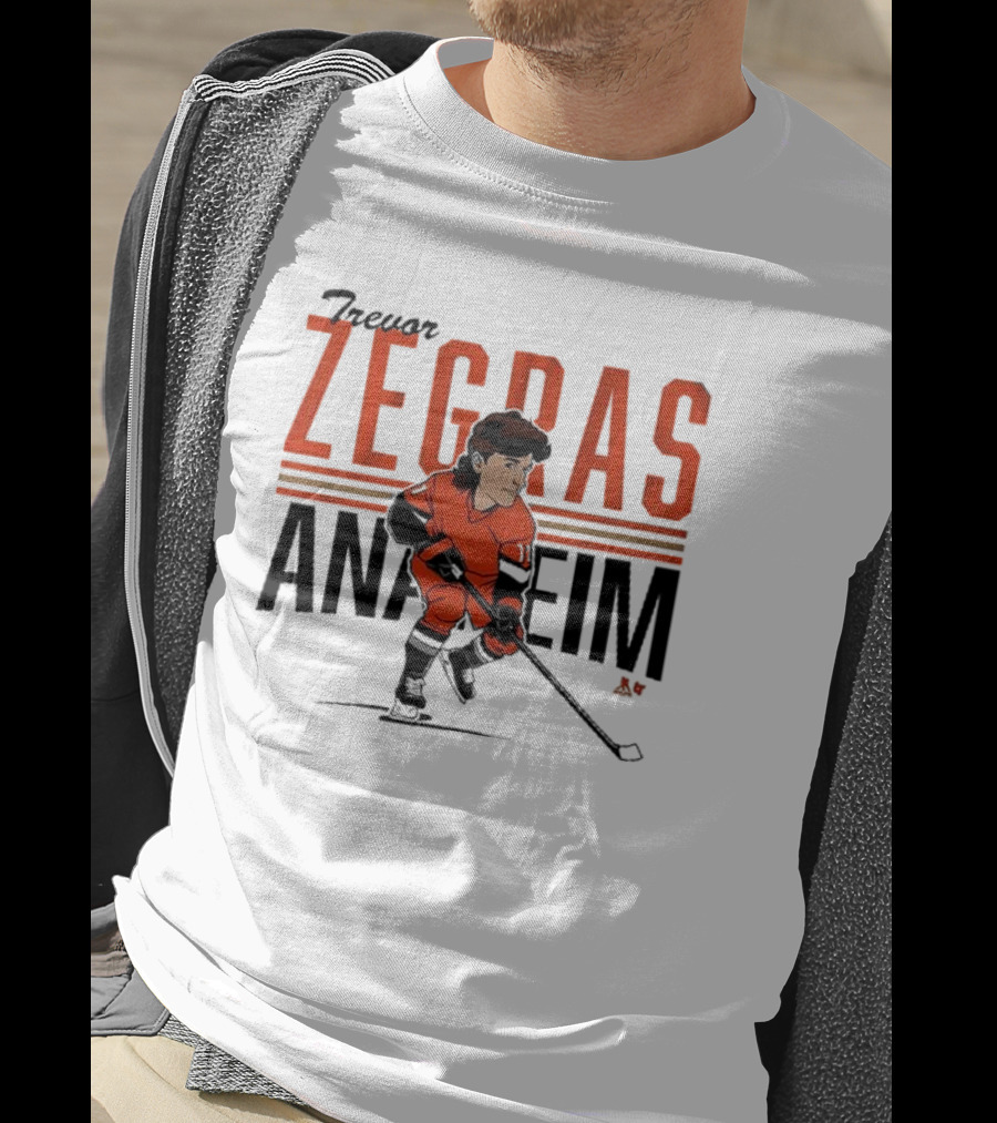 Trevor Zegras Anaheim Hockey Caricature T-Shirt