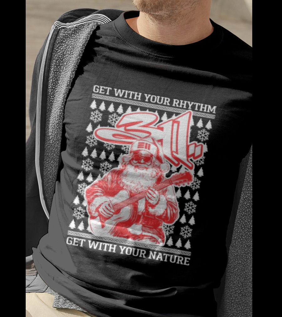 311 Santa Get With Your Rhythm Nature Holiday T-Shirt