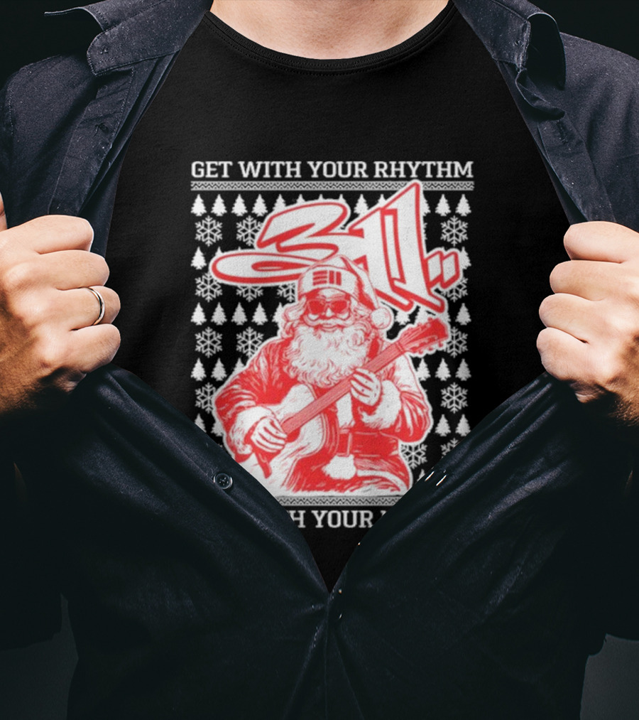 311 Santa Get With Your Rhythm Nature Holiday T-Shirt