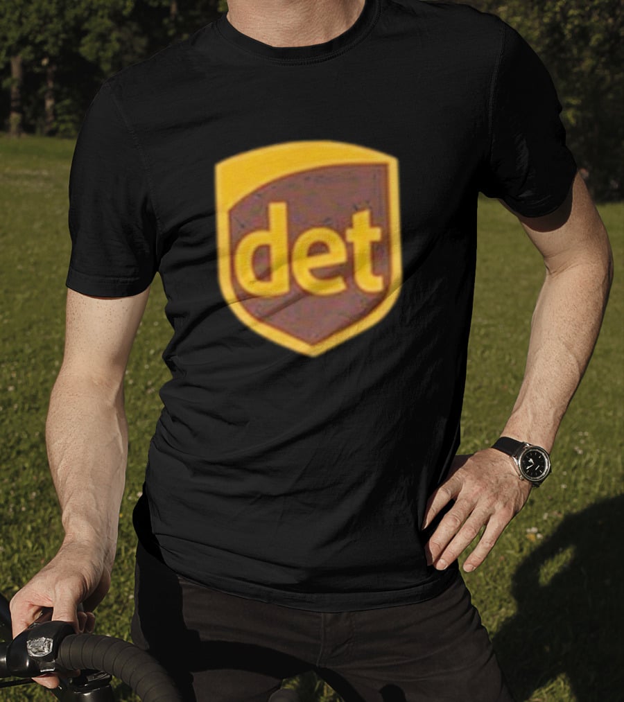 Amon-Ra Wearing Det Saint Brown Football T-Shirt