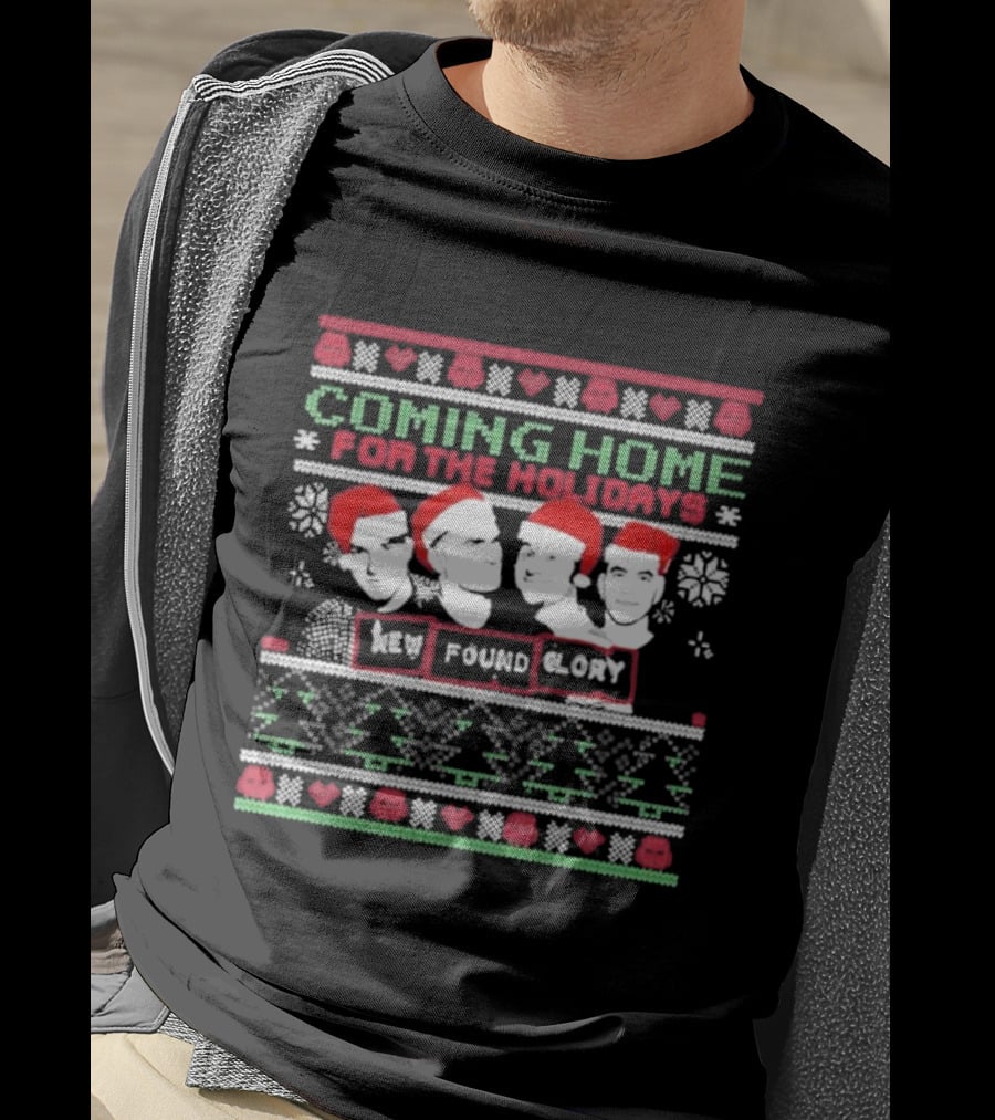 New Found Glory Coming Home For The Holidays Ugly Sweater Band T-Shirt