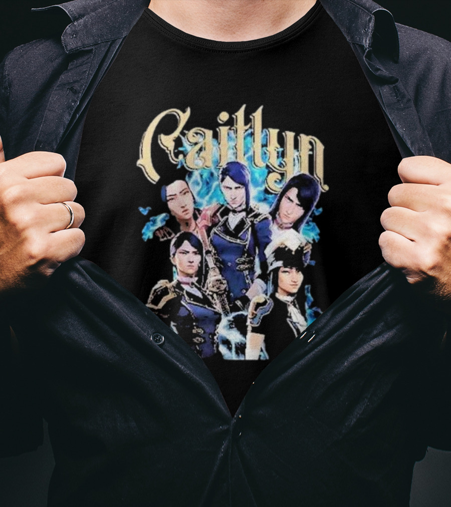 Caitlyn Kiramman League Of Legends Character Montage T-Shirt
