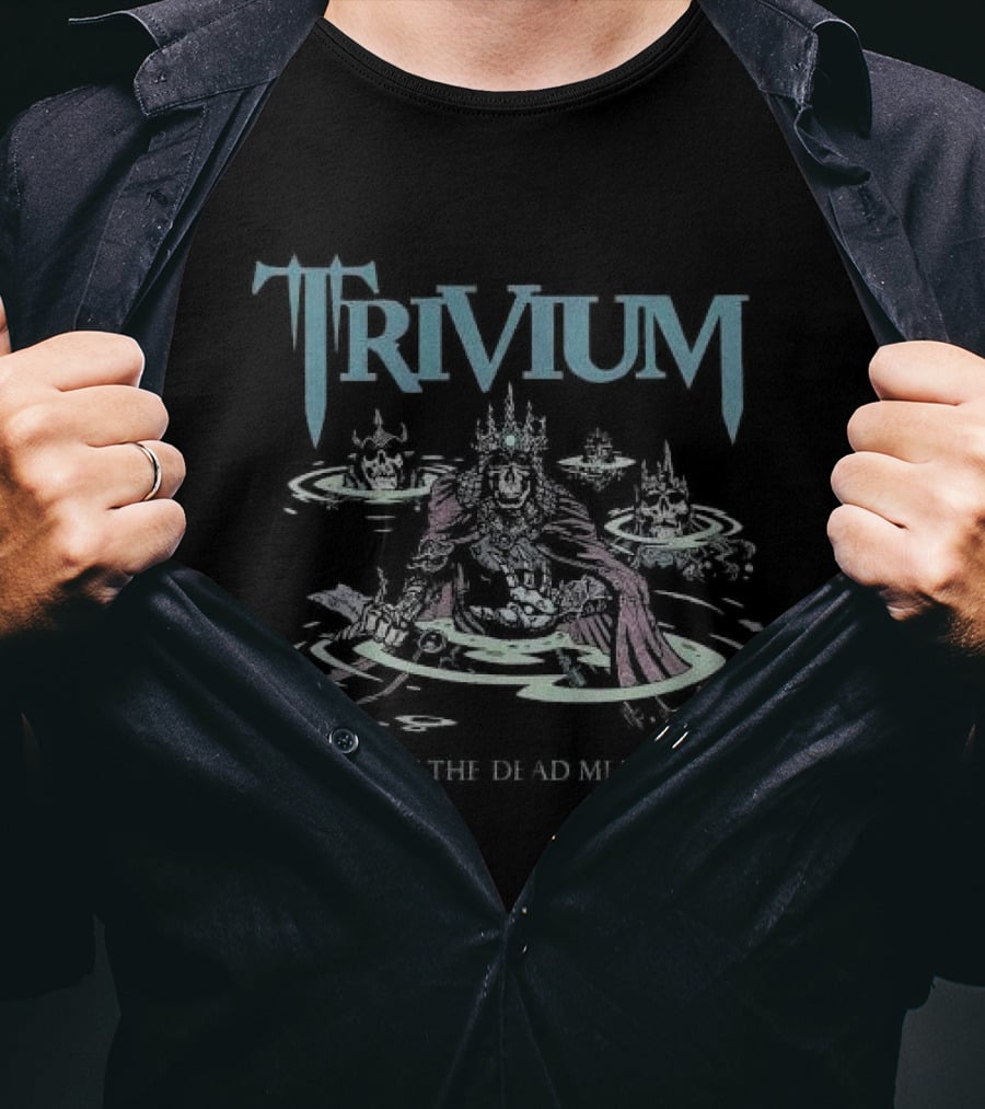 Trivium What The Dead Men Say Skeleton King With Skulls In Water T-Shirt
