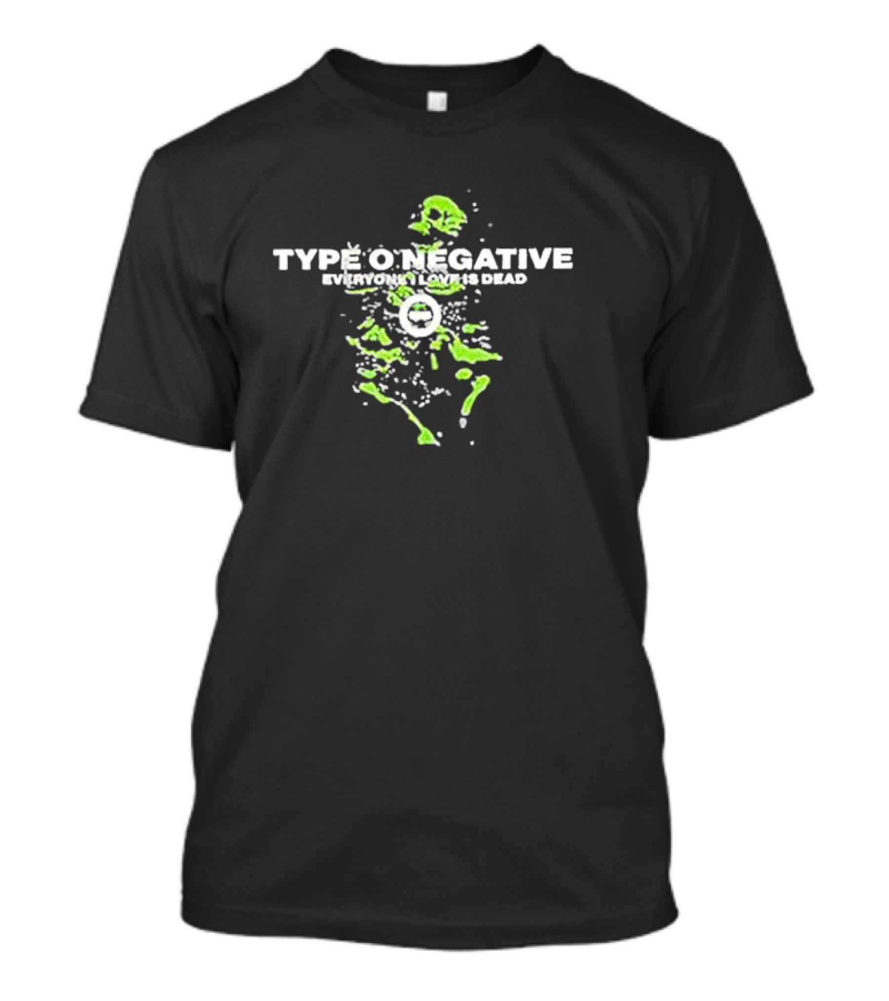 Type O Negative Everyone I Love Is Dead Green Skeleton T-Shirt