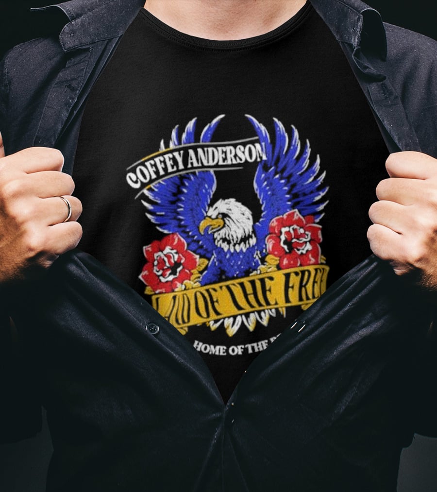 Coffey Anderson Land Of The Free Home Of The Brave Eagle Roses T-Shirt