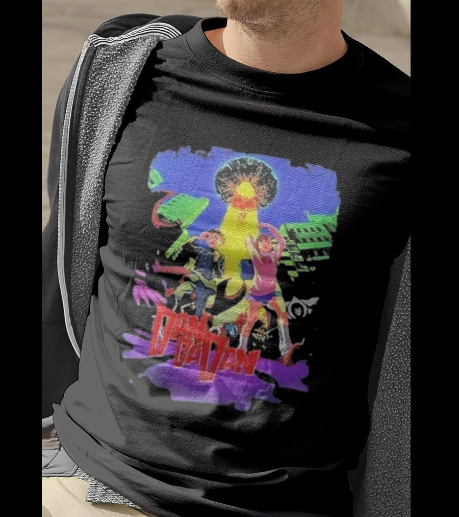 Dan Da Dan Manga Anime UFO Adventure Neon Colors T-Shirt