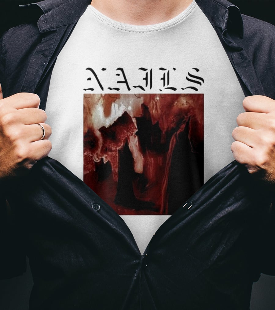 NAILS Abandon All Life Dark Abstract T-Shirt