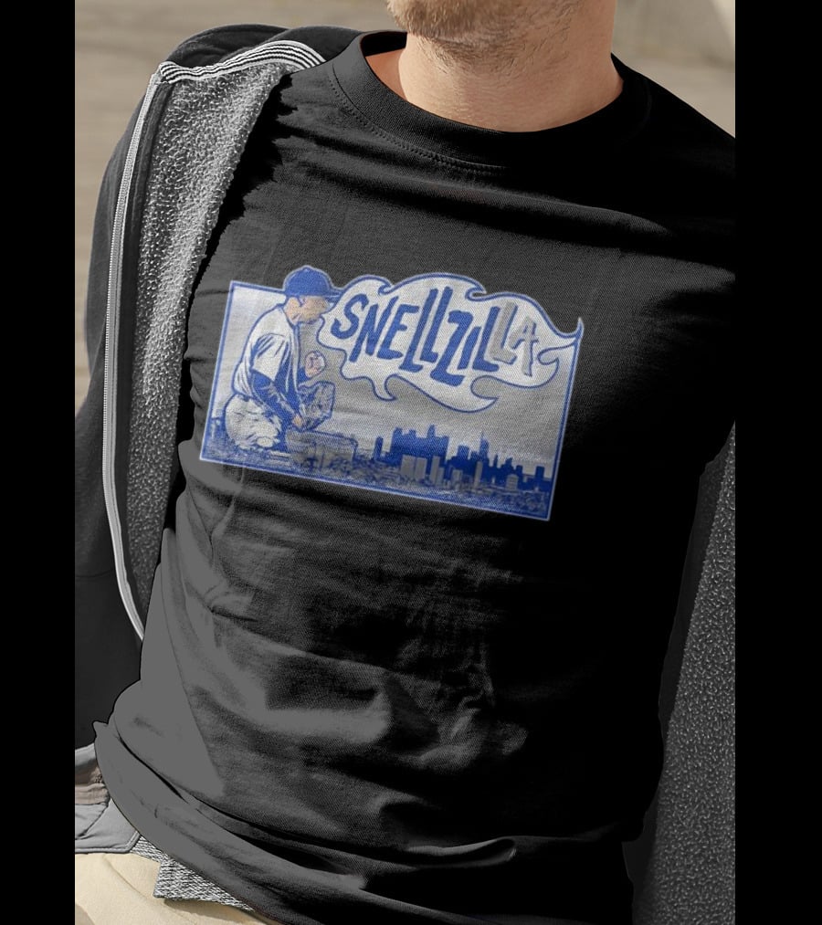Blake Snell Snellzilla LA Baseball Pitcher City Skyline T-Shirt