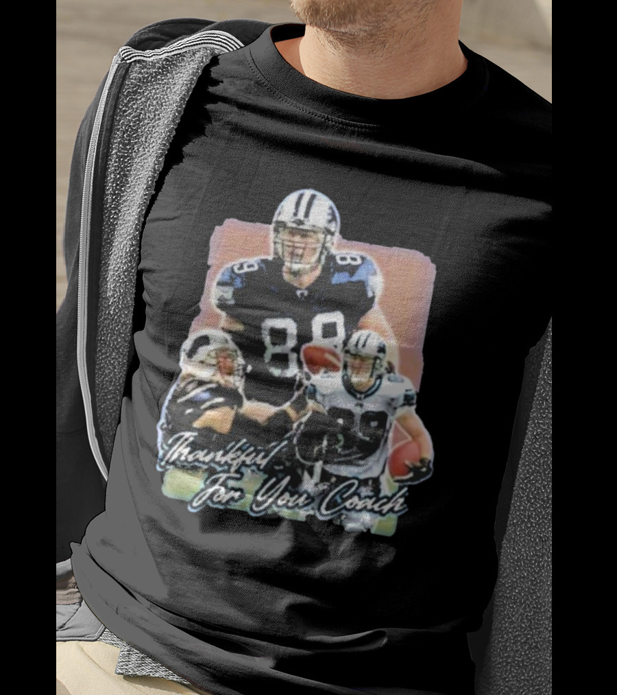 Thankful For You Coach Football Gratitude 89 Detroit T-Shirt