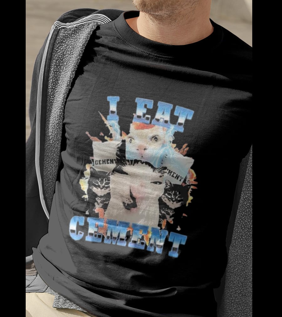 I Eat Cement Exploding Cat Faces T-Shirt