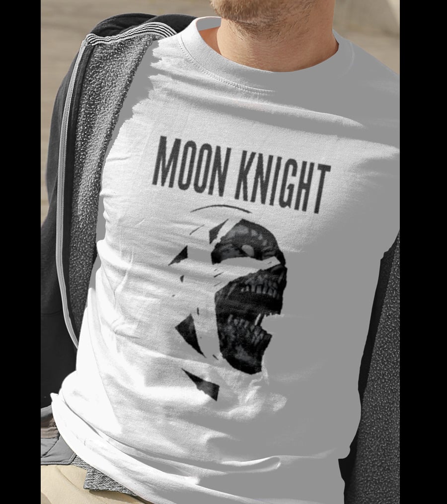 Moon Knight Logo With Intense Wrapped Mask T-Shirt