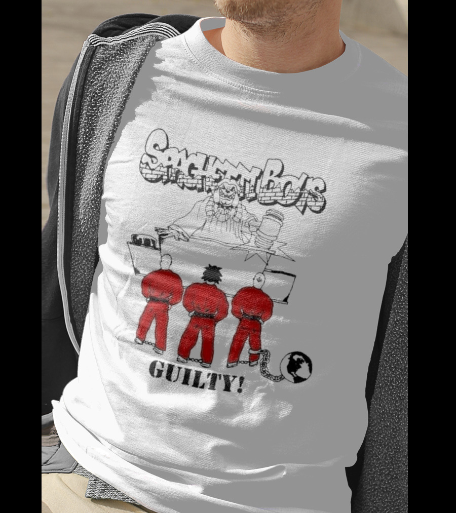 Spaghetti Boys Guilty Comic Judge Prisoners Earth Chain T-Shirt