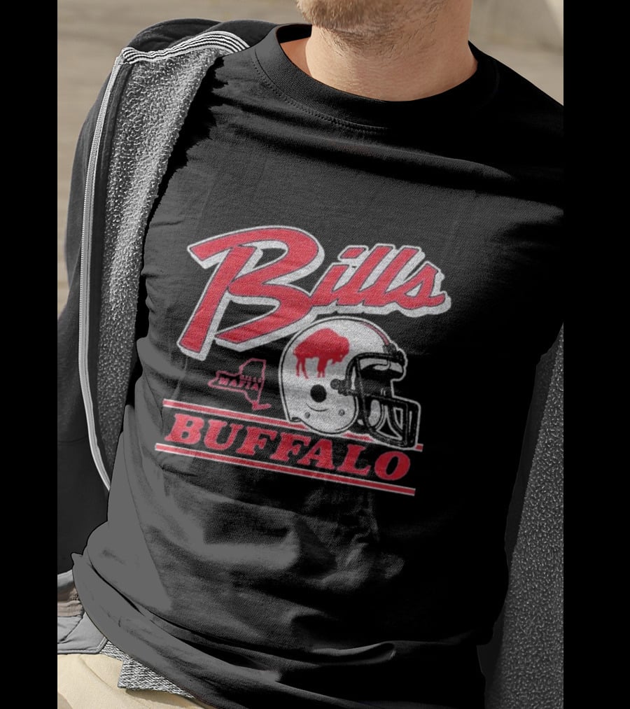 Bills Mafia Buffalo Football Helmet Red And White T-Shirt