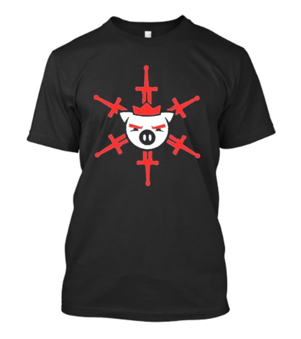 Technoblade Holiday Swordflake Pig Crown T-Shirt