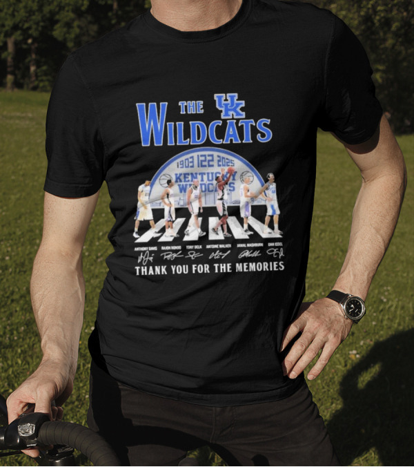 The Kentucky Wildcats 1903-2025 Thank You For The Memories Anthony Davis Signature Rondo Mashburn T-Shirt