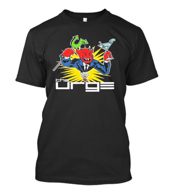 The Urge Devil Holding Pitchfork And Martini T-Shirt