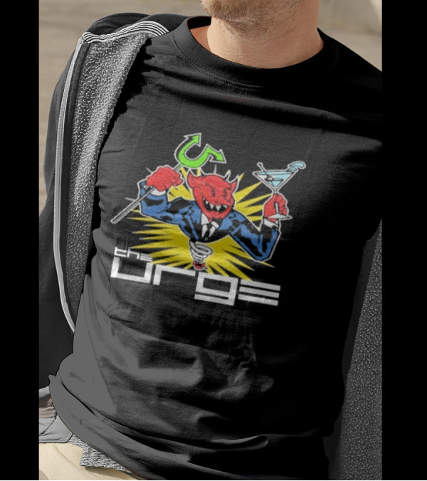The Urge Devil Holding Pitchfork And Martini T-Shirt