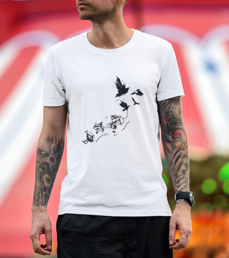 Quarters of Change Bird with Flying Birds and Vintage Hardware T-Shirt