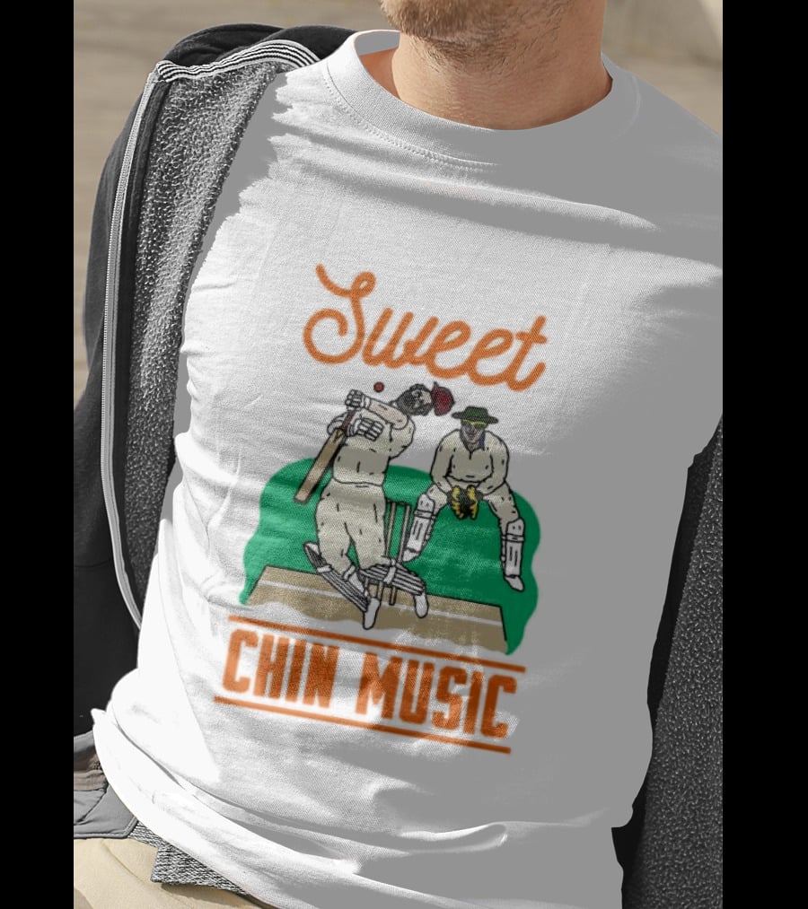 Sweet Chin Music Cricket Scene T-Shirt