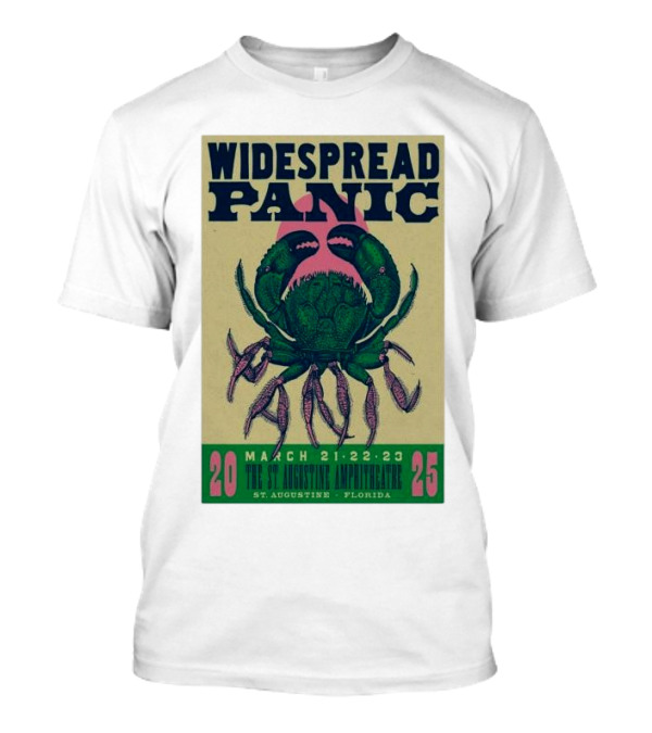 Widespread Panic March 21-23 2025 The St Augustine Amphitheatre St Augustine Florida T-Shirt