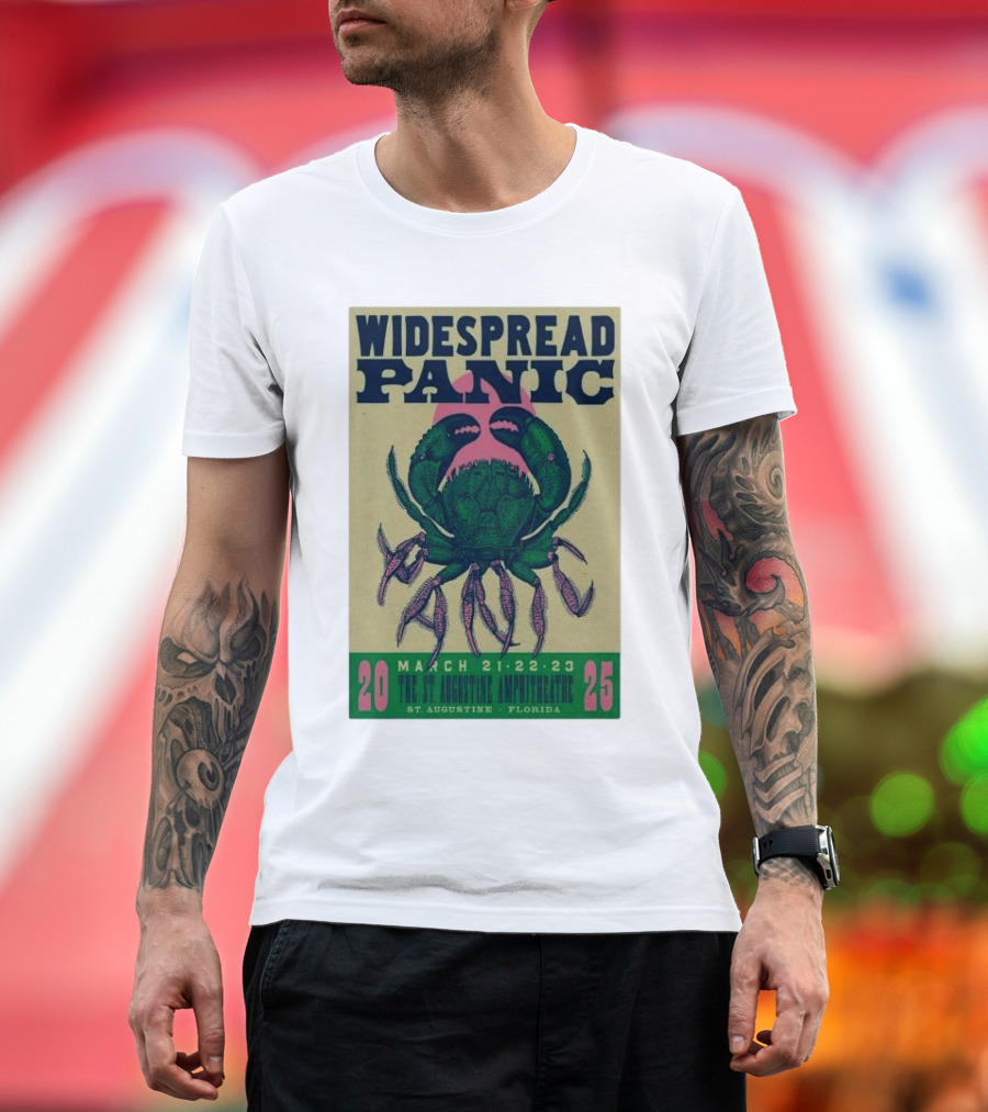 Widespread Panic March 21-23 2025 The St Augustine Amphitheatre St Augustine Florida T-Shirt