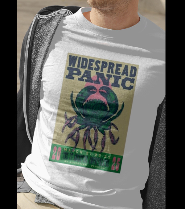 Widespread Panic March 21-23 2025 The St Augustine Amphitheatre St Augustine Florida T-Shirt