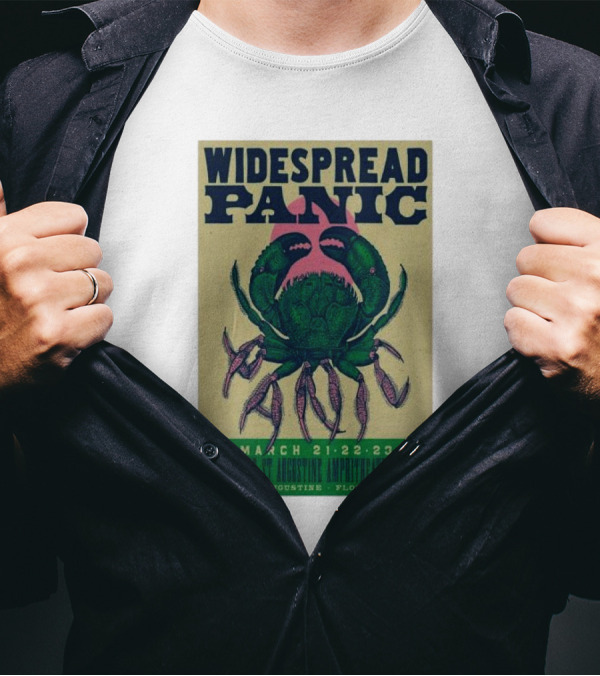 Widespread Panic March 21-23 2025 The St Augustine Amphitheatre St Augustine Florida T-Shirt