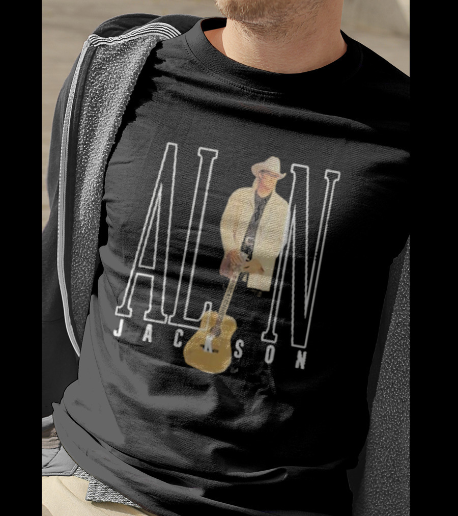 Alan Jackson Country Music Icon Standing With Guitar T-Shirt