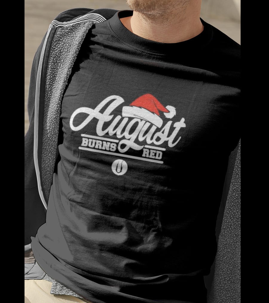 August Burns Red Christmas Santa Hat Branding T-Shirt