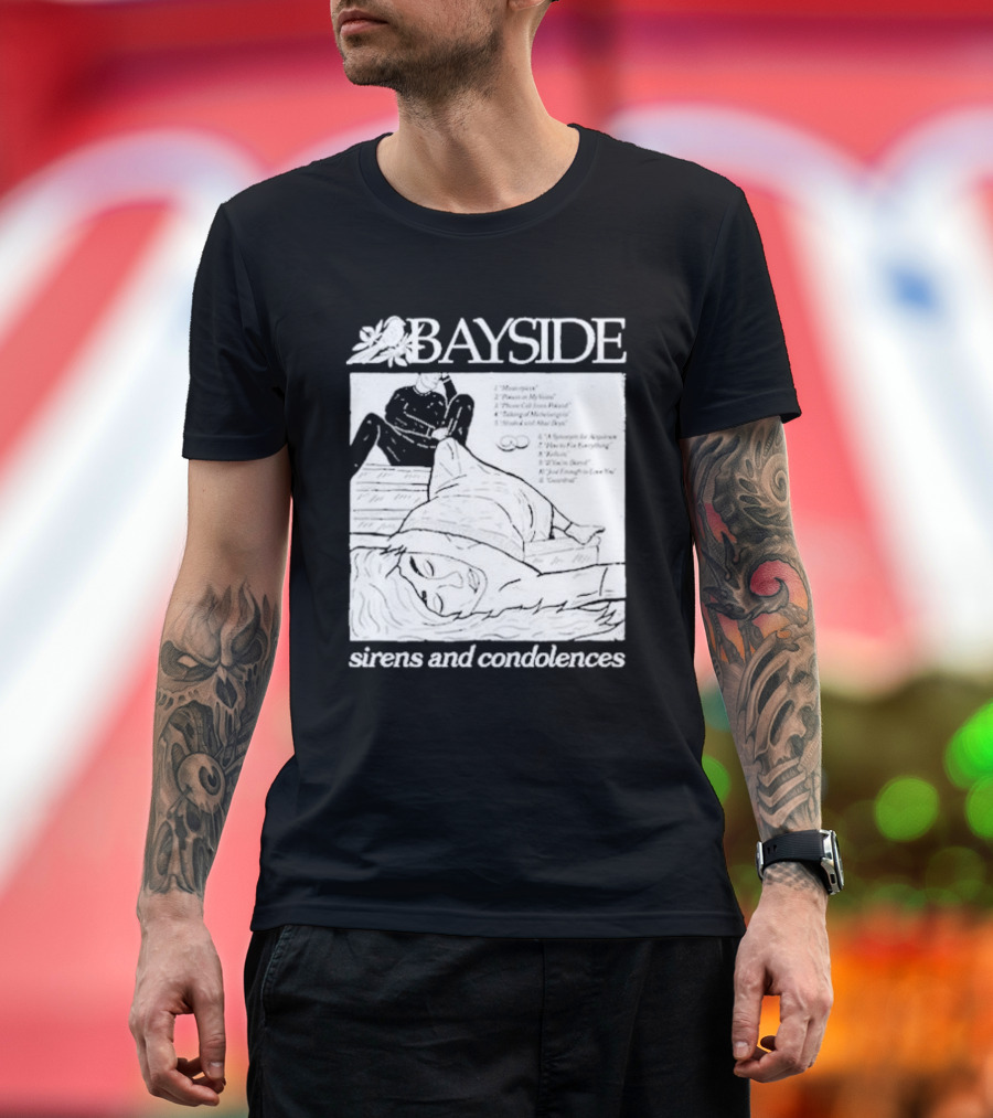 Bayside Sirens and Condolences Album Cover Artwork with Tracklist T-Shirt