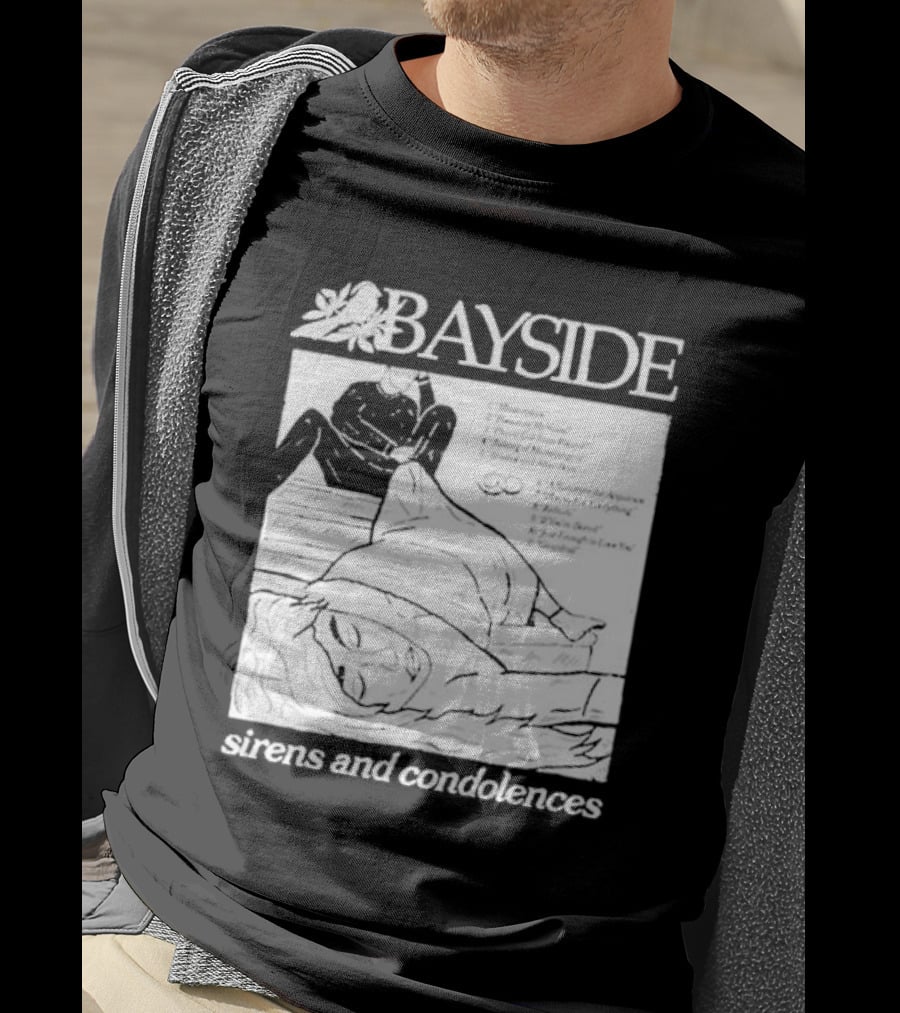 Bayside Sirens And Condolences Album Cover Artwork With Tracklist T-Shirt