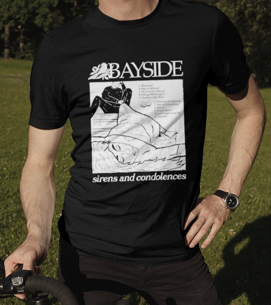 Bayside Sirens And Condolences Album Cover Artwork With Tracklist T-Shirt