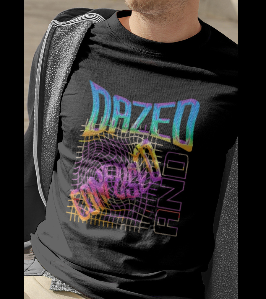 Dazed And Confused Vibrant Psychedelic Pattern Midnight Law T-Shirt