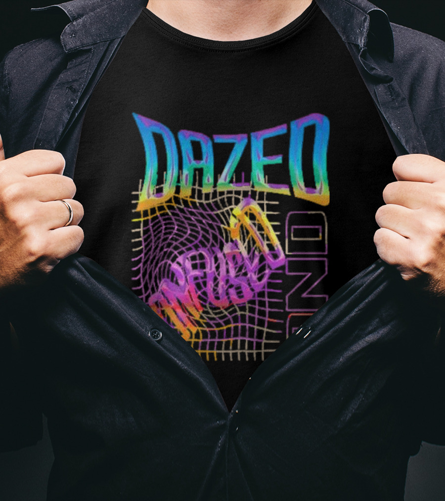 Dazed And Confused Vibrant Psychedelic Pattern Midnight Law T-Shirt
