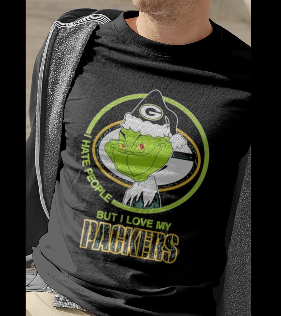 I Hate People But I Love My Packers Grinch Green Bay Packers T-Shirt