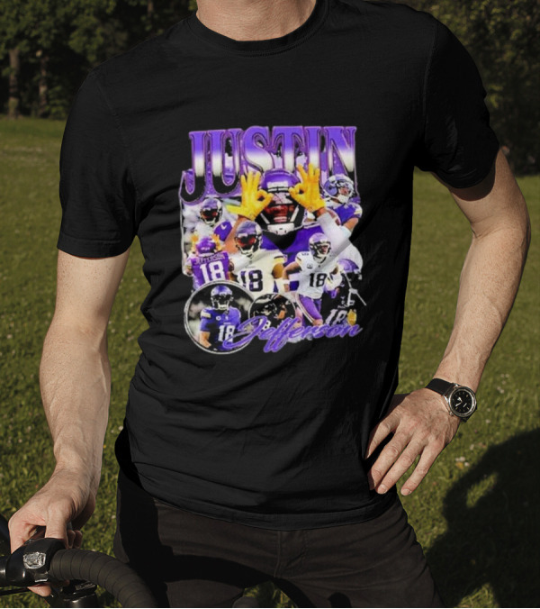 JUSTIN JEFFERSON Minnesota Vikings 18 T-Shirt