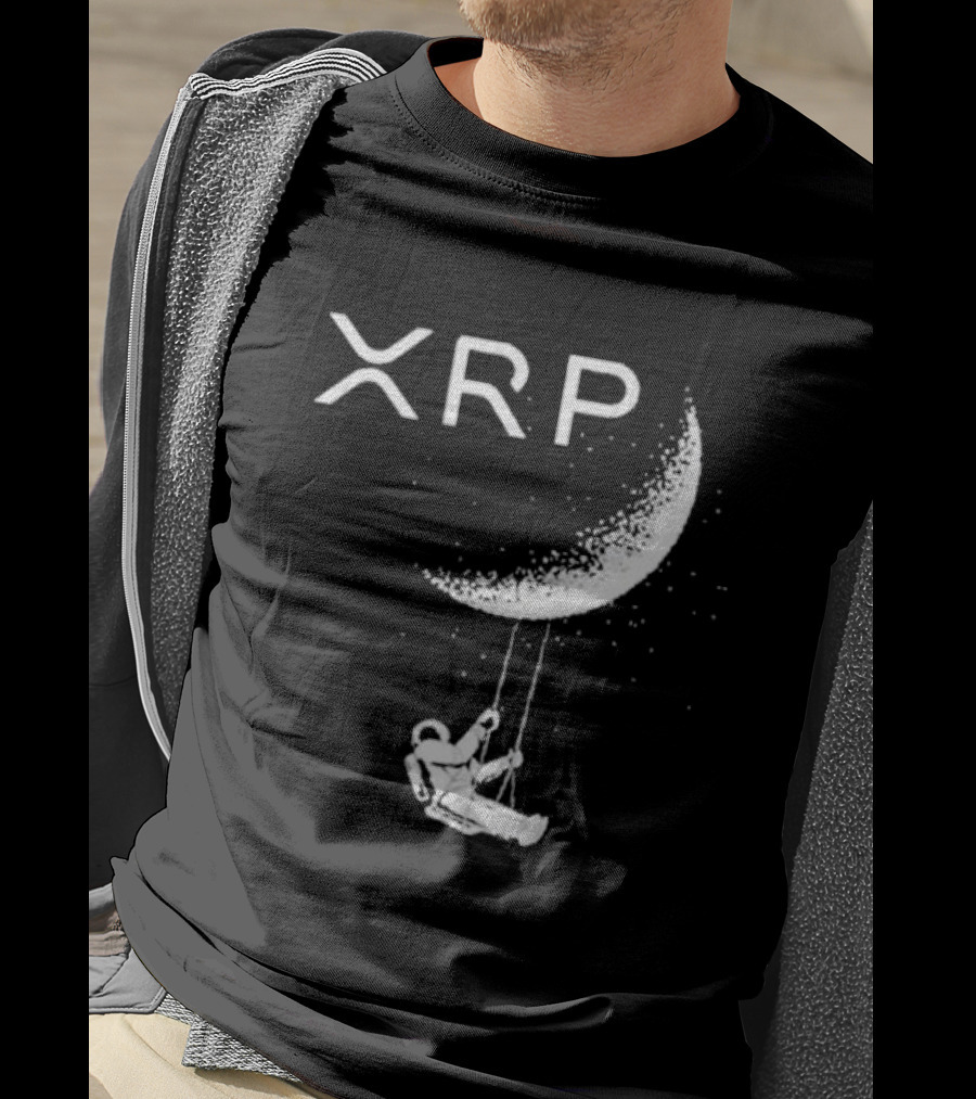 XRP Astronaut Swinging On The Moon T-Shirt