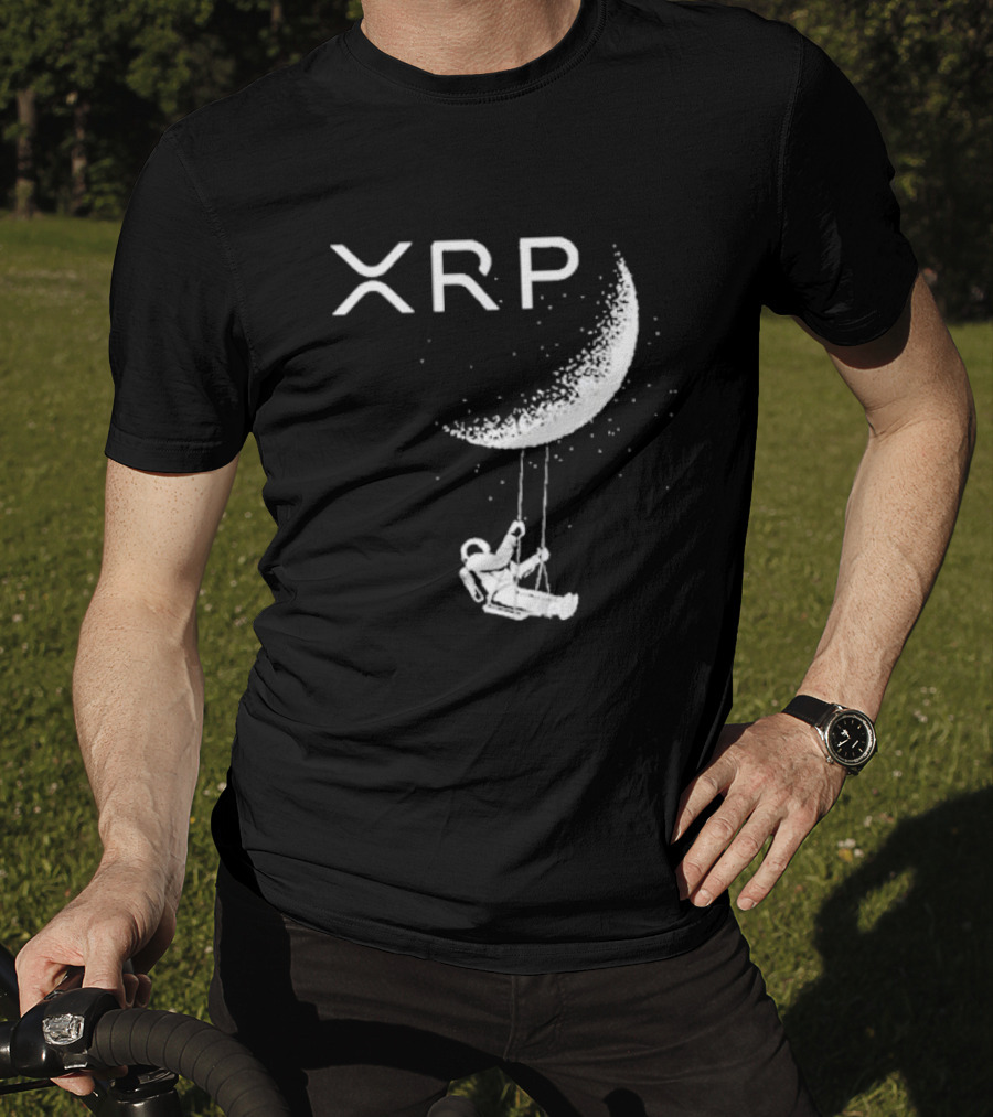 XRP Astronaut Swinging On The Moon T-Shirt