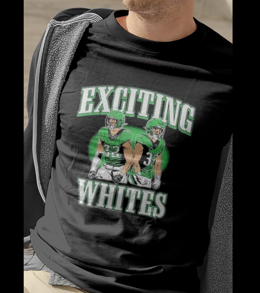 Exciting Whites Philadelphia Eagles Football Players T-Shirt