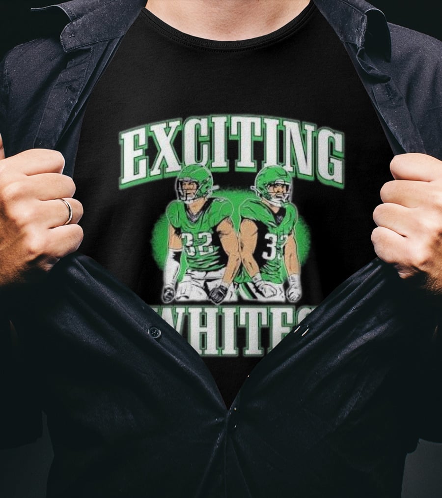 Exciting Whites Philadelphia Eagles Football Players T-Shirt