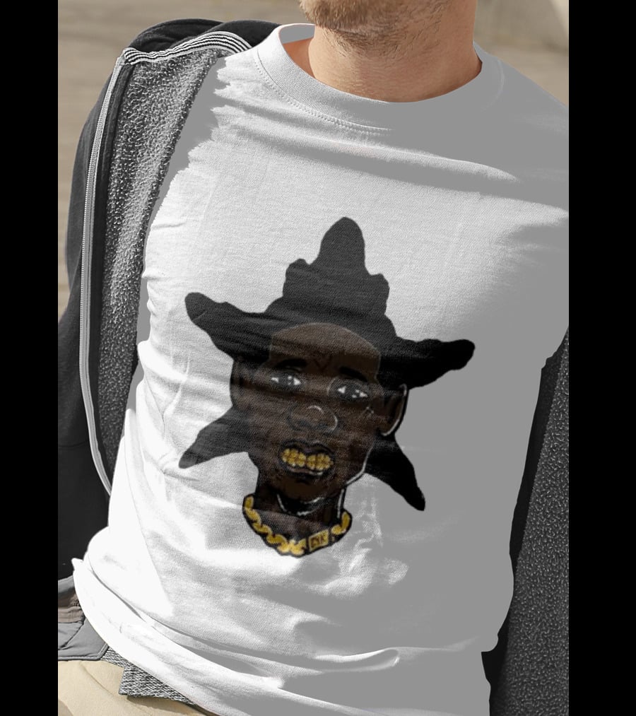 El Snappo Zootieee Wrld Star Head Gold Teeth Necklace T-Shirt