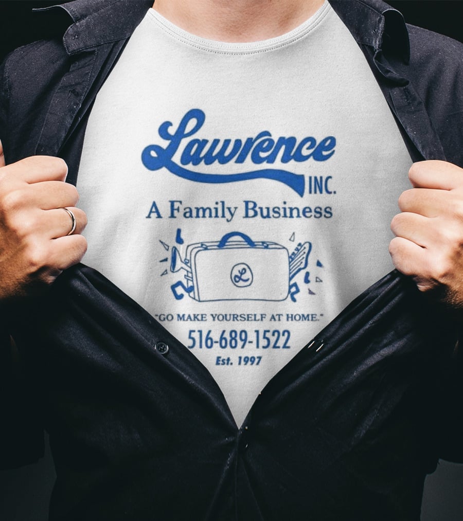 Lawrence Inc A Family Business Briefcase Icon Go Make Yourself At Home 516 689 1522 Est 1997 T-Shirt
