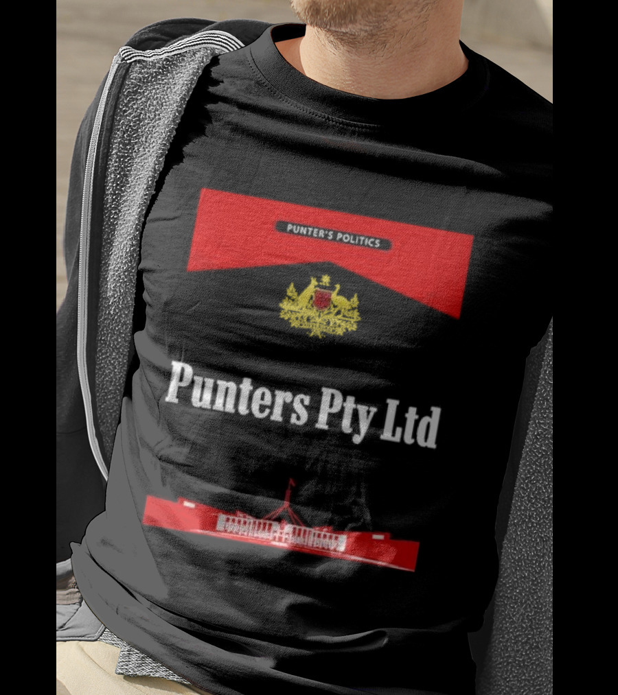Punter’s Politics Punters Pty Ltd Government Parliament Building Emblem T-Shirt