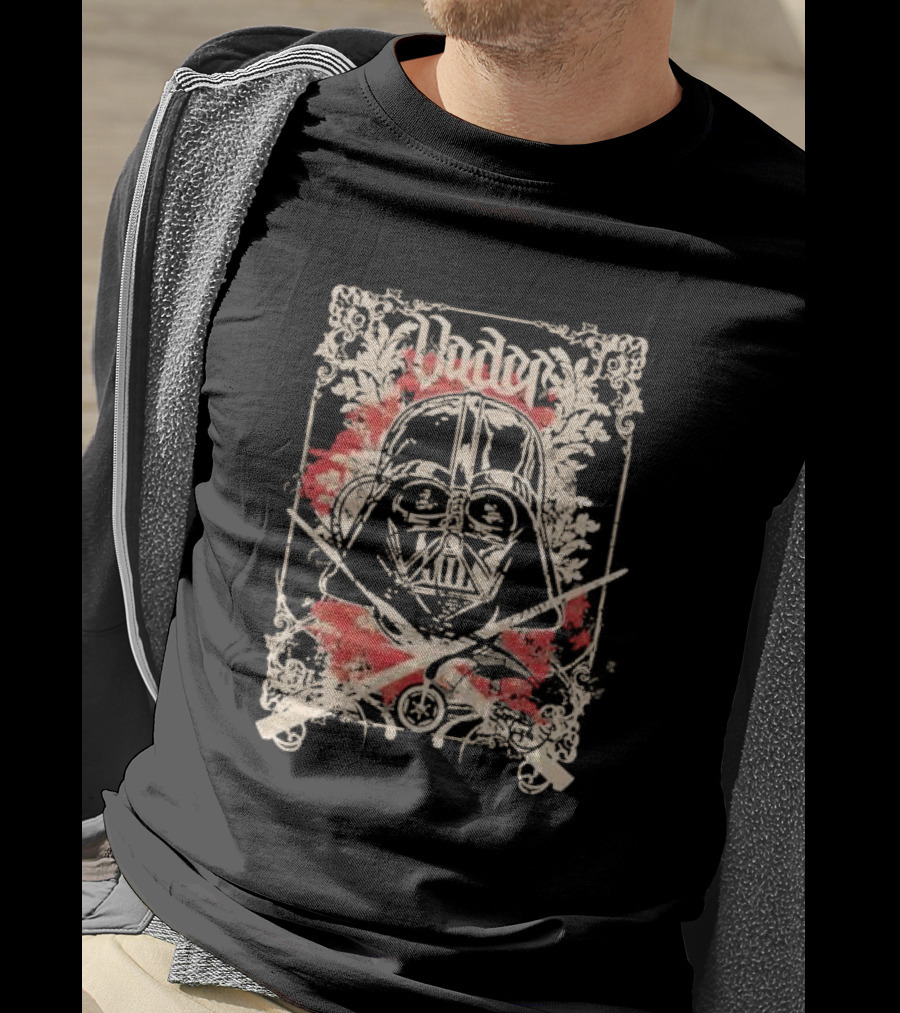 Vader Star Wars Decor Slim Fit Medieval Floral T-Shirt
