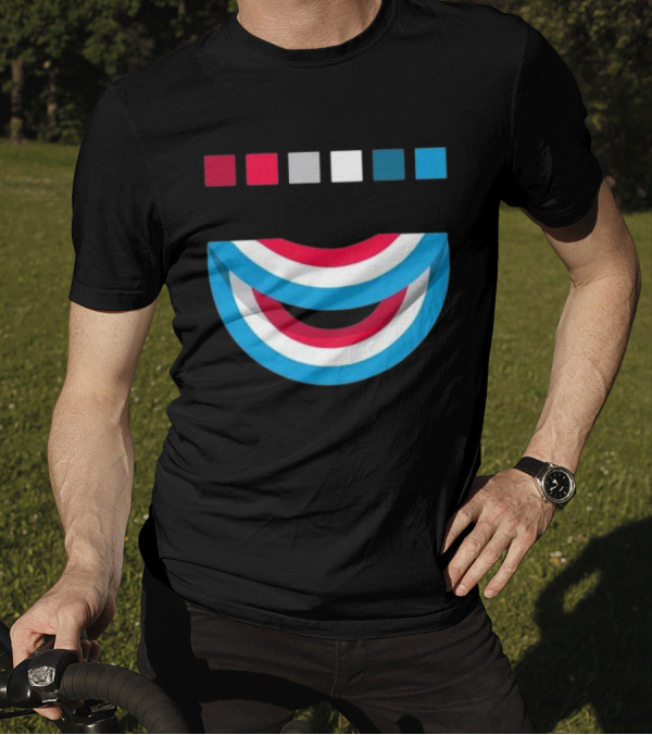 Tavar Zawacki LAZY CIRCLE Wynwood Walls Red White Blue Arches T-Shirt