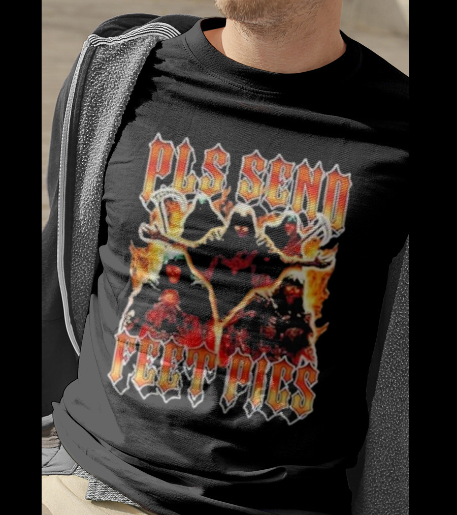 Pls Send Feet Pics Reaper Flames Vintage T-Shirt